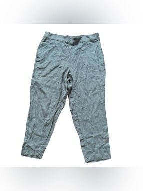 Max Studio Linen Blend Striped Pants Pull on Coastal Grandma Nautical 2X